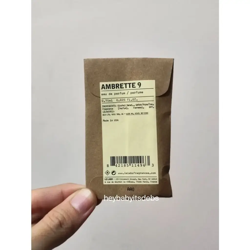 Le Labo Ambrette 9 Sample Perfume - 0.8ml