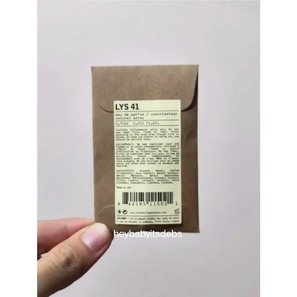 Le Labo Lys 41 Sample Perfume - 0.8ml