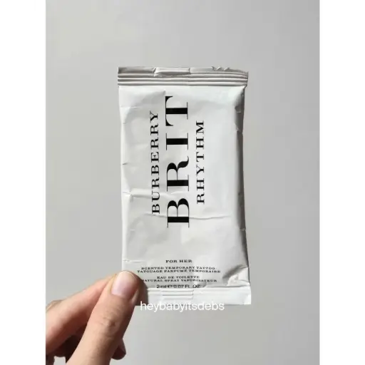 Burberry Brit Rhythm For Her Scented Temporary Tattoo + 2ml Sample Perfume Set